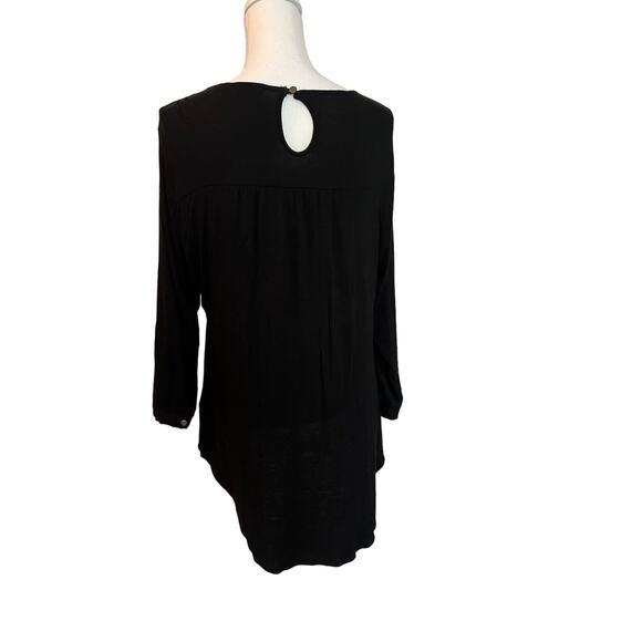 HANNAH WOMEN'S EMBROIDERED LONG SLEEVE TUNIC TOP BLOUSE SIZE LARGEIZE LARGE - Picture 3 of 6